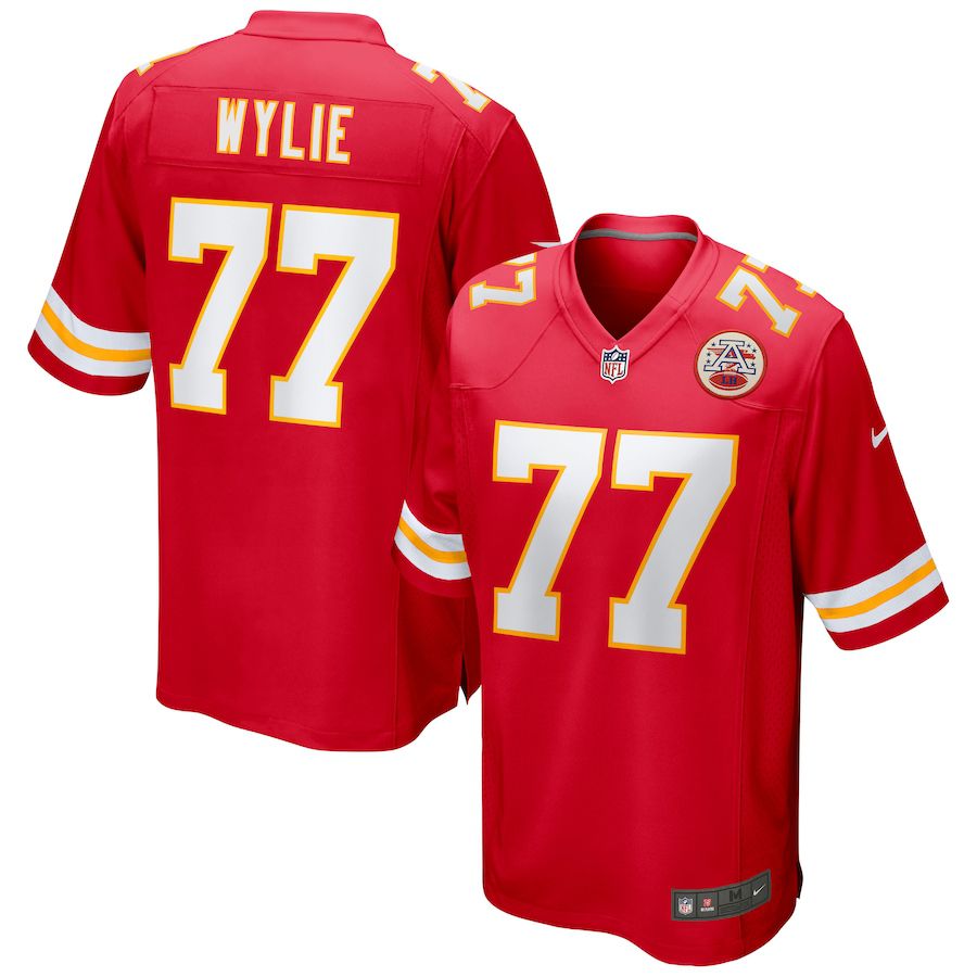 Men Kansas City Chiefs 77 Andrew Wylie Nike Red Game NFL Jersey